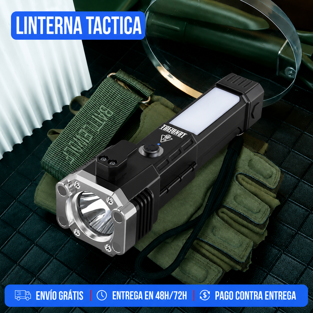LINTERNA TACTICA LASER MULTIFUNCIONAL DE ALTA POTENCIA