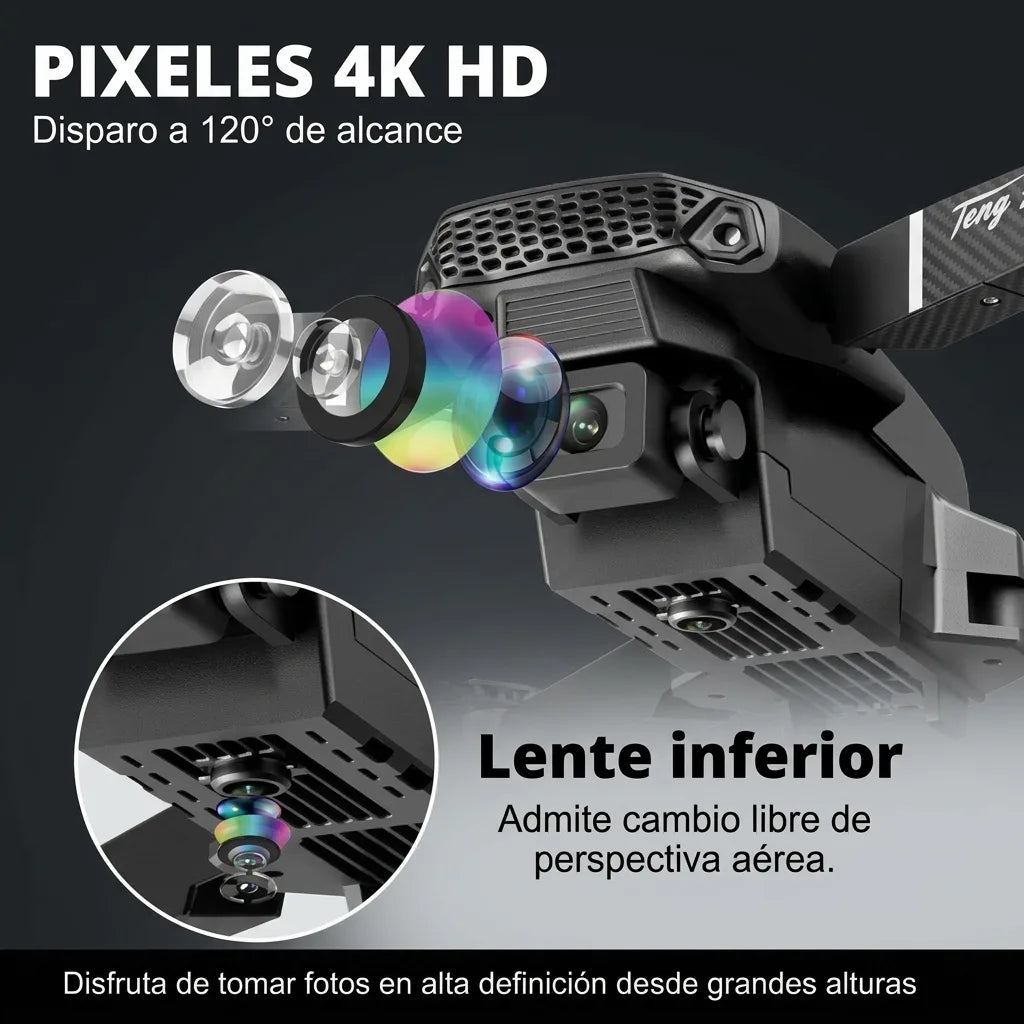 [OFERTA] - DRON E99 MAX SKY VISION 4K + DOBLE BATERÍA + CONTROL PANTALLA CELULAR
