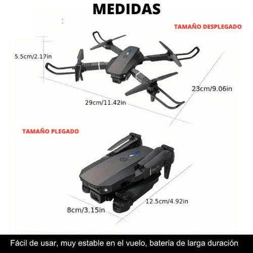 [OFERTA] - DRON E99 MAX SKY VISION 4K + DOBLE BATERÍA + CONTROL PANTALLA CELULAR