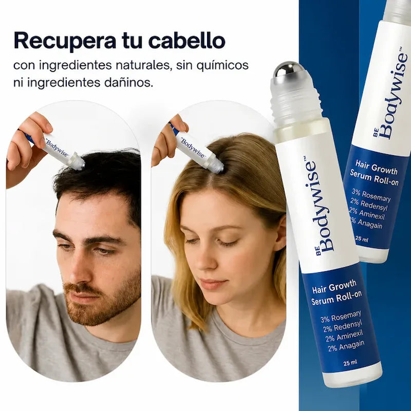 BODYWISE HAIR GROWTH - SÉRUM CAPILAR ANTICAÍDA Y CRECIMIENTO INTENSIVO | ¡OFERTA! COMPRA 1 Y LLÉVATE EL 2° GRATIS!